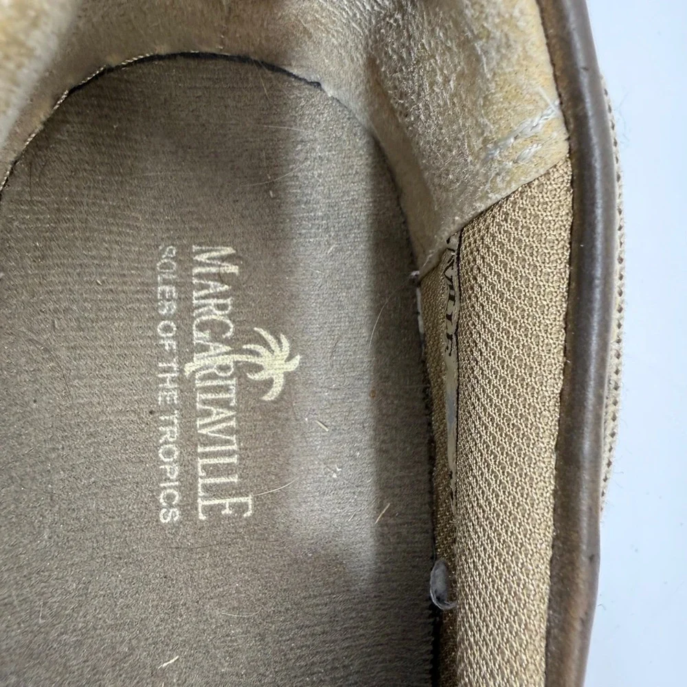 Margaritaville Navigator Boat Shoe Men 13 Brown Leather Loafer MG1301D Casual